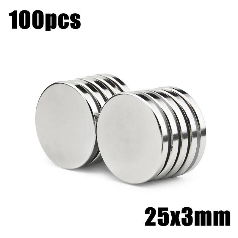 

100pcs 25x3mm magnets Super Powerful Strong Rare Earth Neodymium Magnet N35 Magnets