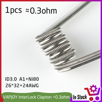 1/6/10pc Interlock Clapton Premade Fused Alien Clapton for RDA RBA Rebuildable Atomizer Heating Wires Vape Coils Tool Accessary