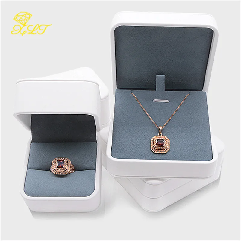 White PU Leatherette Jewelry Box Creative Ring Box Pendant Box Jewelry Packaging Gift Box For Ring Personalized Box Display