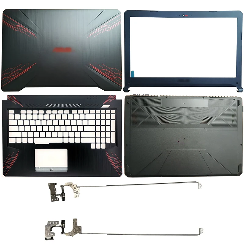 Laptop LCD Back Cover/Front bezel/Hinges/Palmrest/Bottom Case For ASUS FX80 FX80G FX80GD FX504 FX504G FX504GD/GE 47BKLLCJN80