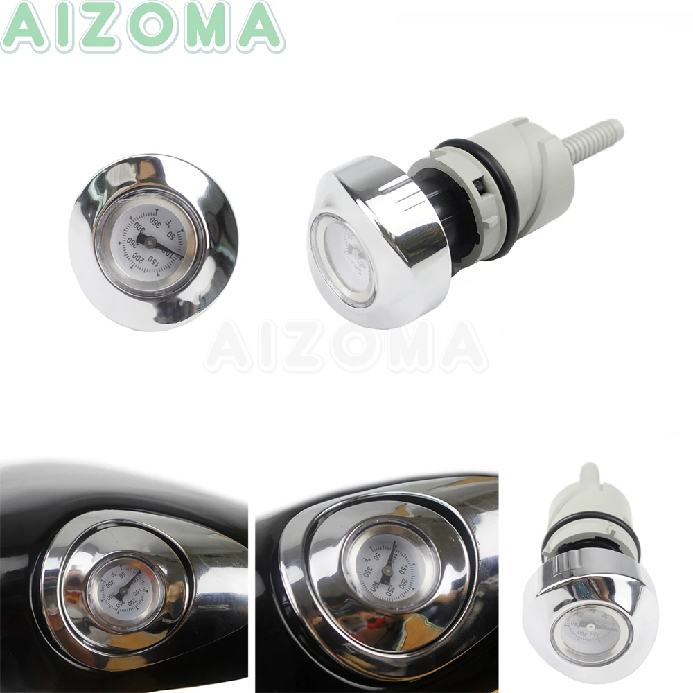 Temperatura de óleo branca nivelada na tampa do tanque de combustível sensível medidor de vareta para harley sportster xl883 xl1200 c/l/n/r/xs 2004-19