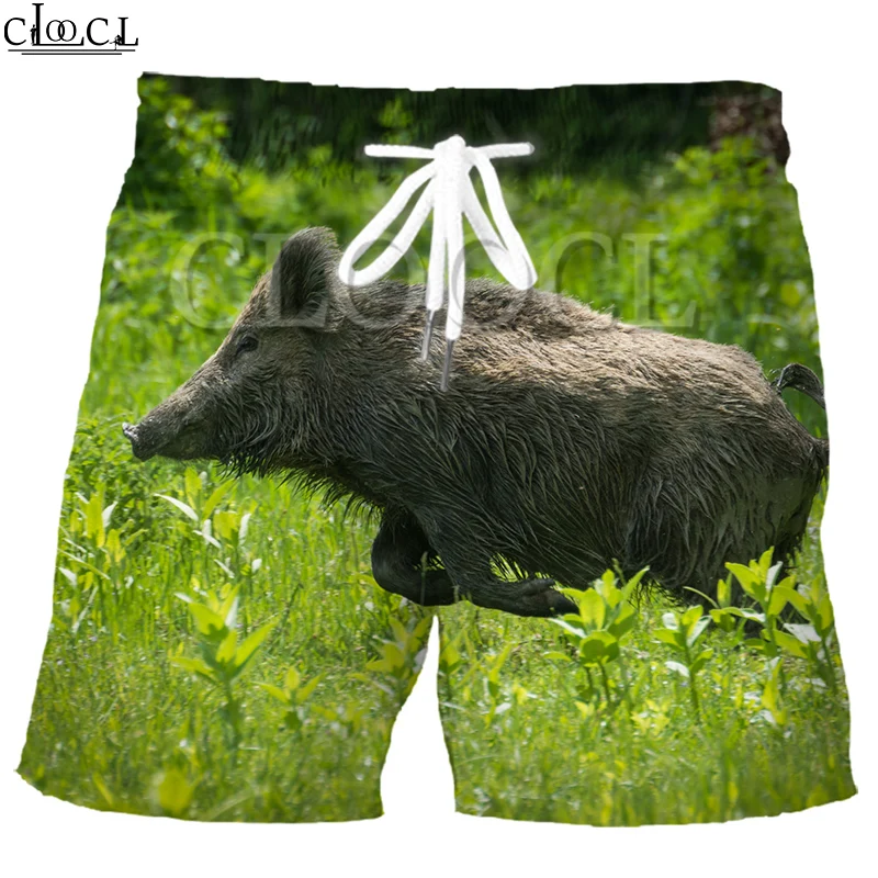 

CLOOCL New Wild Animal Wild Boar Men Beach Shorts 3D Print Fashionable 2021 Summer Harajuku Style Sport Leisure