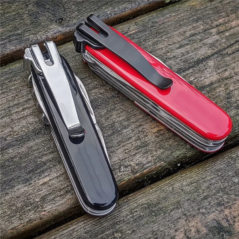 1piece Stainless Steel Deep Carry Pocket Back Clip for 91mm Vt Swiss Army Knife Back Clip Accessories