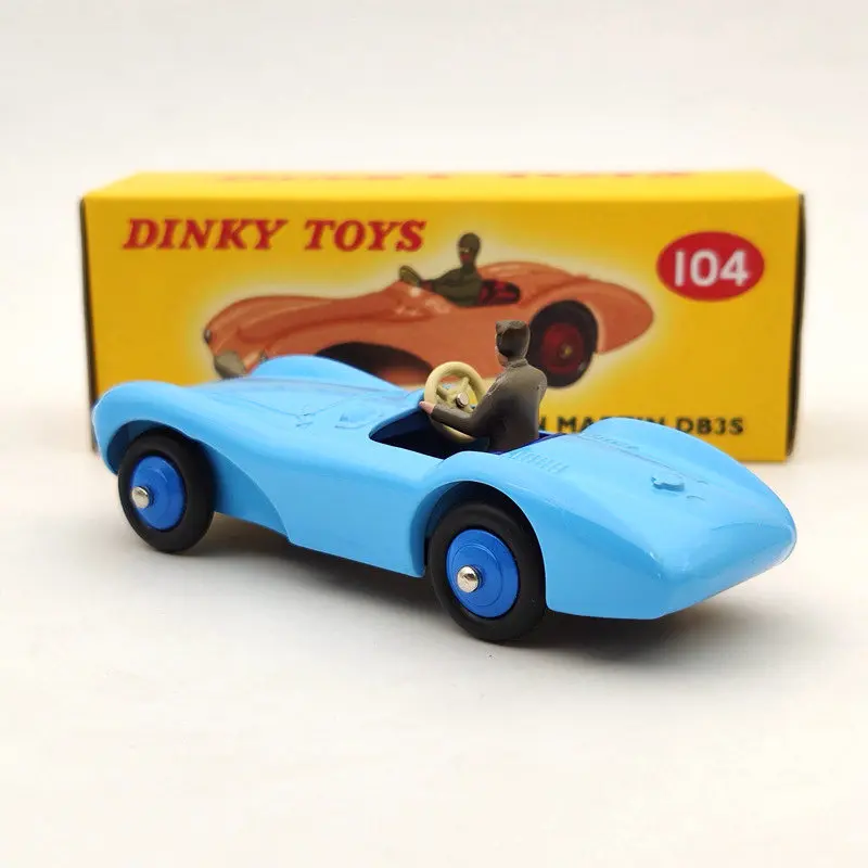 DeAgostini Dinky Toys pour Aston Martin DB3S, collection de modèles moulés sous pression bleus, 1/43, 104