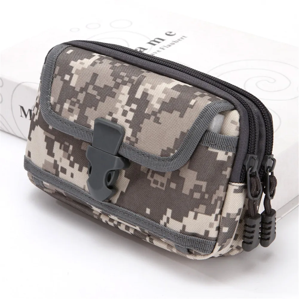 ทหาร Camouflage กระเป๋าเข็มขัดยุทธวิธีเอว Pack กระเป๋าสตางค์แพ็คเก็ตยูทิลิตี้ Edc กระเป๋าสำหรับ6.5 ''โทรศัพท์ชายการล่าสัตว์กระเป๋า