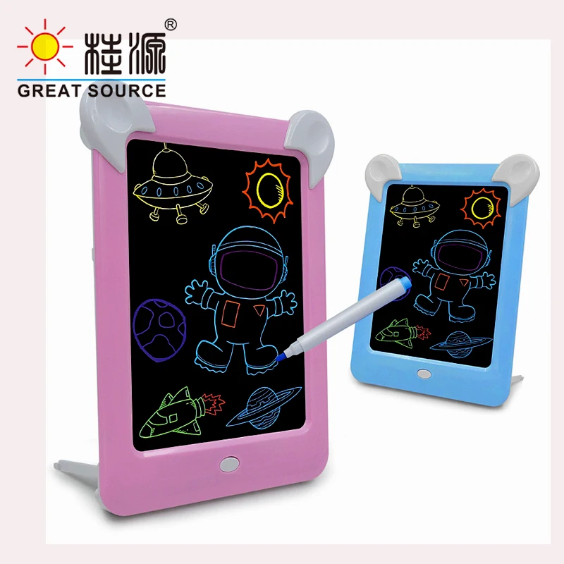 Children Light Up Drawing Pad Repead Creative Board Photo Frame Memo Pad LCD Screen (1pc)