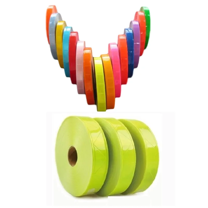 

2.5CM High Quality Resistance Cold Reflective Lattice Belt Highlighting Night Warning PVC Tape DIY Garment Accessories