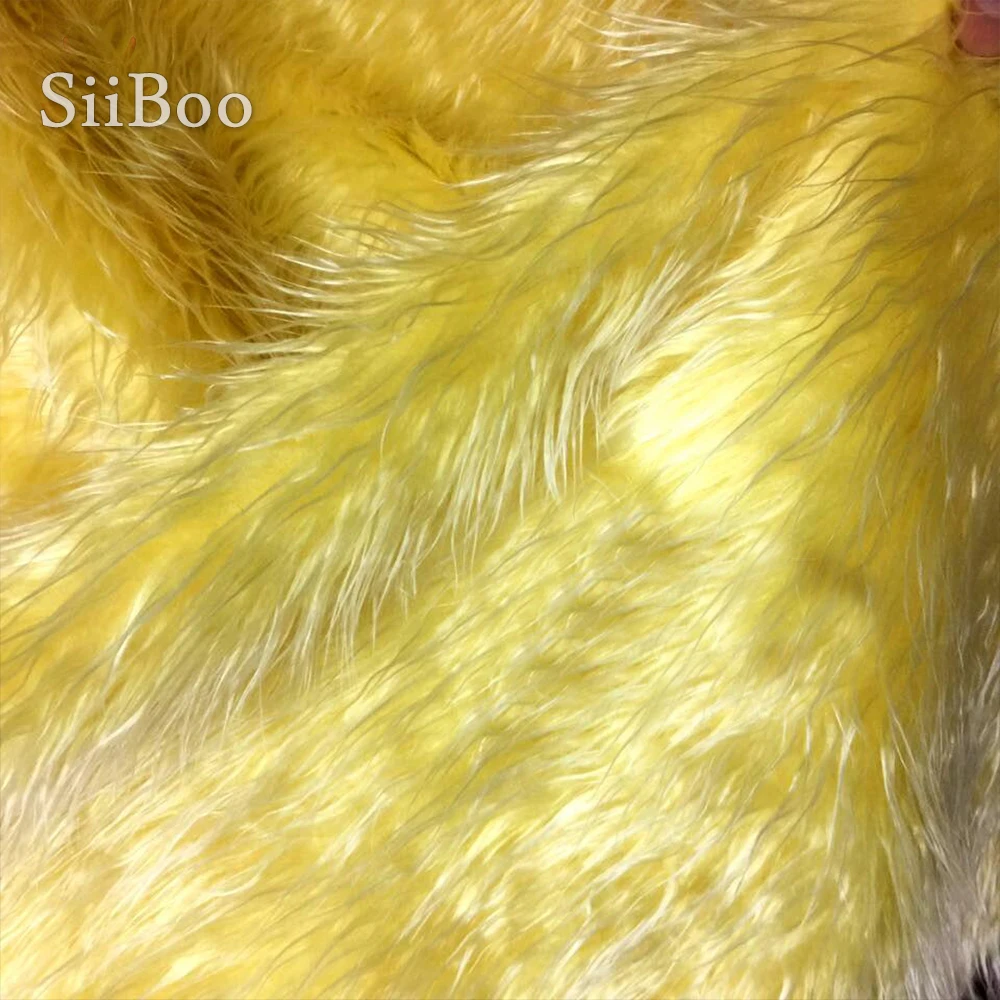 Yellow black white brown 5cm fluffy fake tibet sheep fur tissue mongolian fabrc tela tejido for newborn photographic SP4580