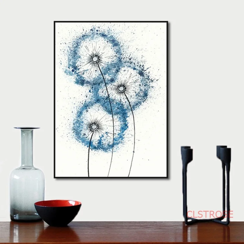 

Creative Poster Watercolor Dandelion Canvas Painting Modern Minimalist Nordic Art Prints Home Decoration Bedroom Wall Pictures