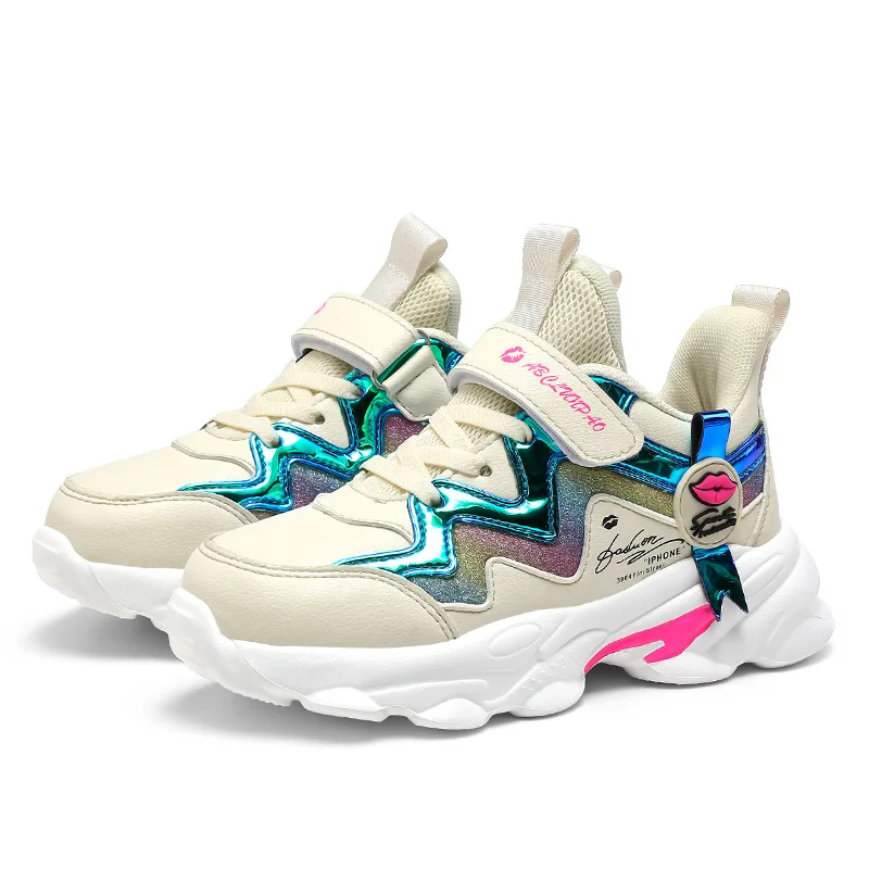 

2020 spring new children's sports shoes girls leather waterproof sports shoes girls fashion casual children's shoes