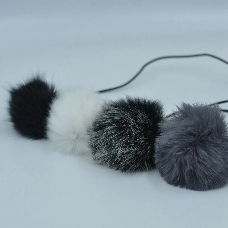 FULL-Universal ไมโครโฟนสายคล้องคอกระจกหน้ารถ Furry Fur กระจกหน้ารถ Wind Muff นุ่มสำหรับ Sony Rode Boya Lavalier Lapel ไมโครโฟน5มม.