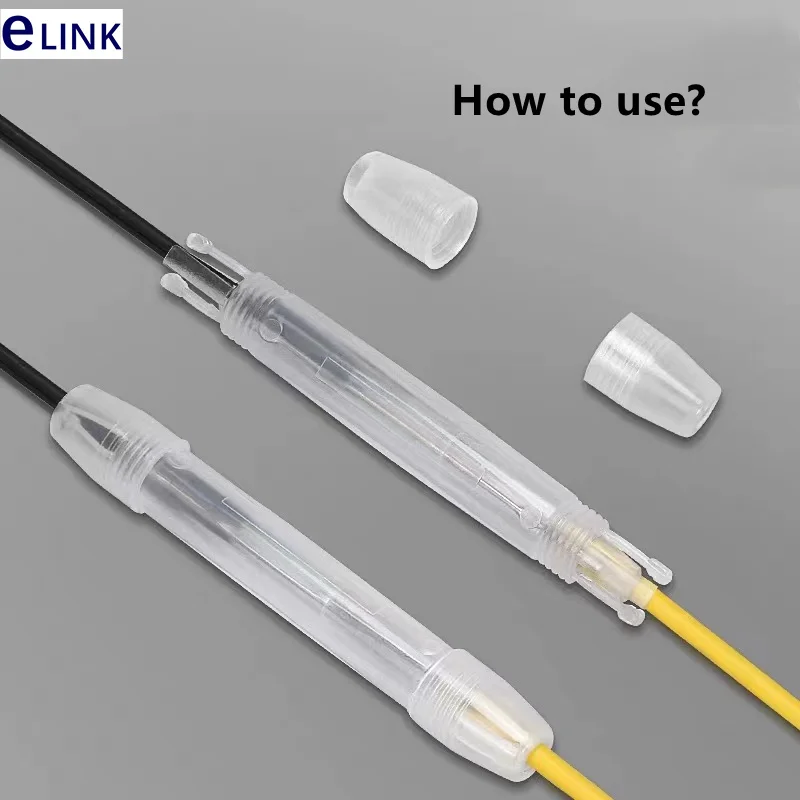 Pudełko ochronne z włókna 150 sztuk do rur termokurczliwych FTTH drop cable 45-60mm przezroczyste pudełko łączące światłowód fabryczny ELINK