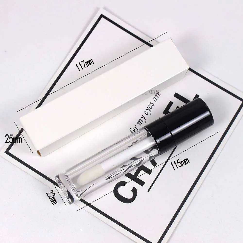 30pcs/lot empty paper box white/black/pink for lip gloss tube cosmetics packaging 25*25*117mm wholesale
