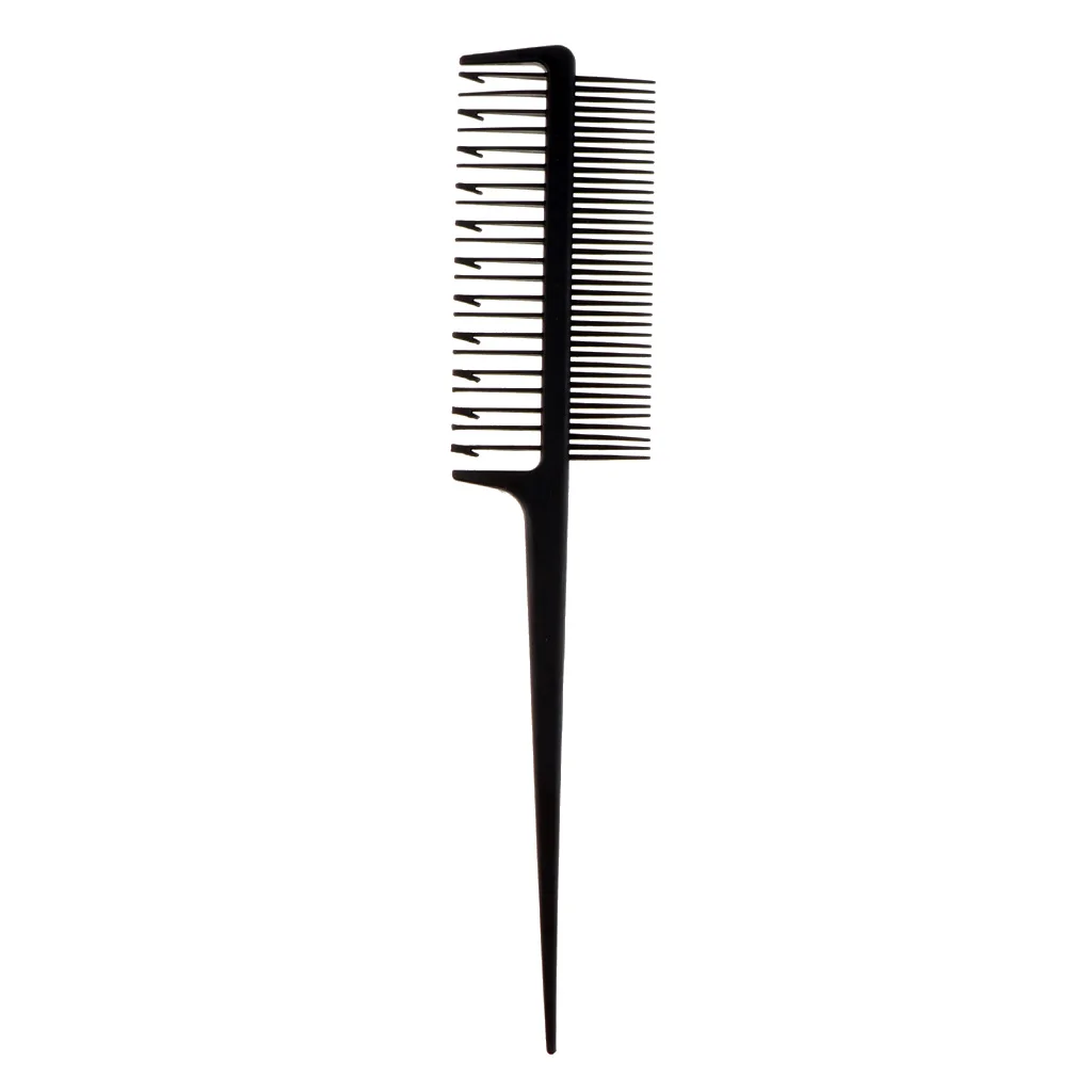 Professional 2-Way Plastic Weaving Sectioning Foiling Comb For Hair Dyeing/Highlighting/Balayage