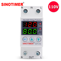 Single Phase 110V 120V 50/60Hz 40A 63A 80A Adjustable Voltage Relay Automatic Recover Surge Protector with Current Protection