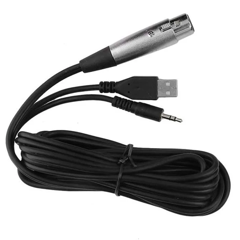 Cable de Audio para micrófono MK F200FL, USB con Cable doble de 3,5mm para MK F100TL, MK-F200FL, F100TL, MK-F100TL, Xlr
