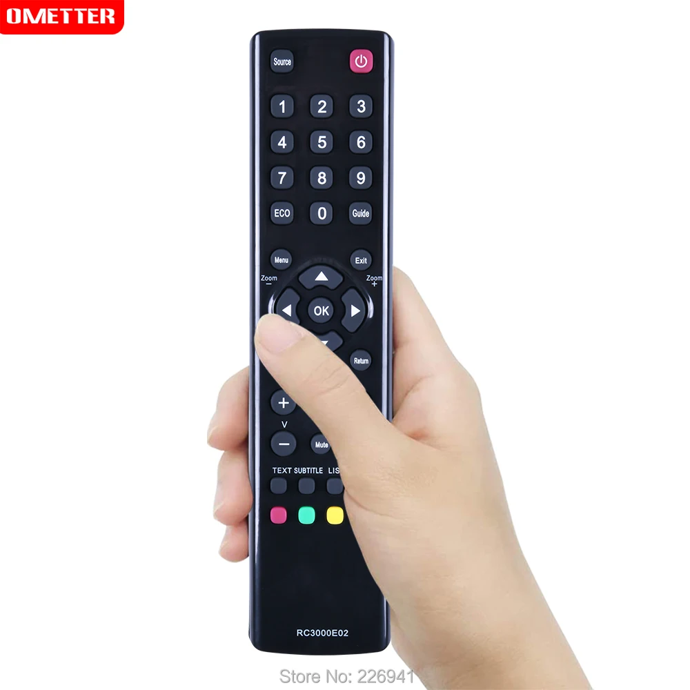 Universal TV Remote Control Replacement for TCL RC3000E02 LED LCD TV Remote Control