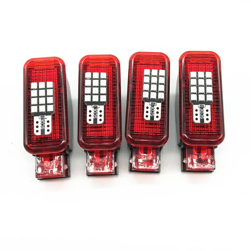 Auto LED Rosso/Bianco Porta Spia con Cavo cablaggio Per Audi A3 S3 A4 B7 B8 S4 A5 A6 C7 S6 A7 A8 S8 Q3 Q5 Q7 RS3 RS4