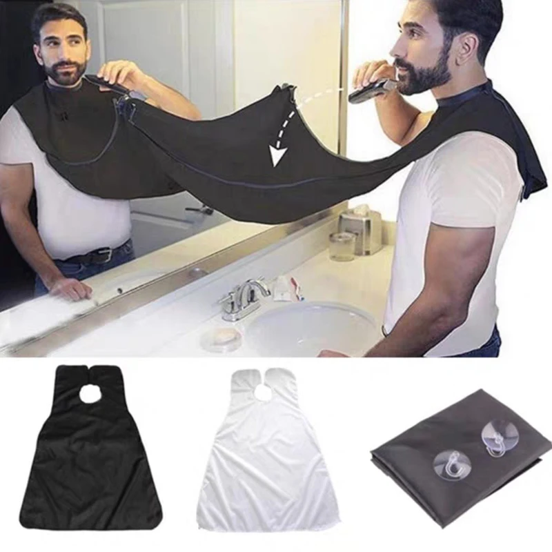 Men's Shaving Apron Beard Collector Easy Bathroom Care Tool Clean Hair Adult Bibs Shaver Holder Organizer Gift for Man