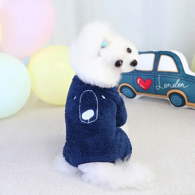 Winter Pet Dog Clothes Soft Thicken Warm Dogs Clothing for Dogs Jumpsuits Fleece Dog Coat Jacket Pet Pajamas Chihuahua Clothing