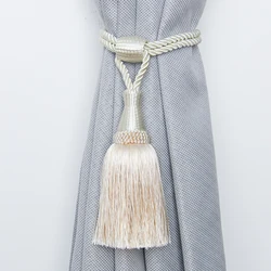 1Pc Curtain Tieback Hanging Ball Tassels Pendant Adjust Braided Buckle Rope Holdbacks Window Drapery Tie Backs Holder Fringe