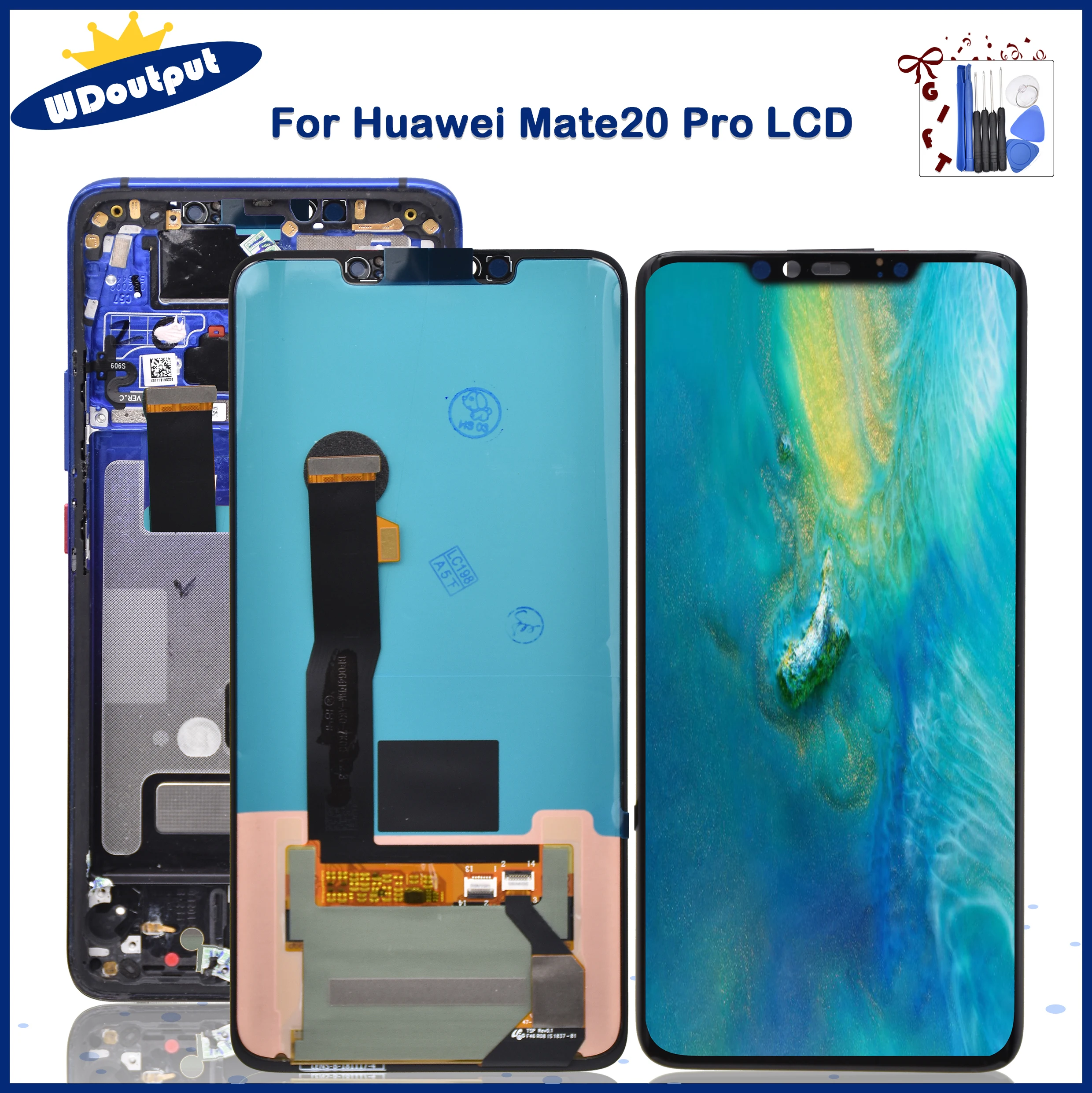 

6,39 "Оригинальный ЖК-дисплей для Huawei Mate 20 Pro, сенсорный экран, дигитайзер, запасная деталь для Huawei Mate 20 Pro, зеркальная фоторамка