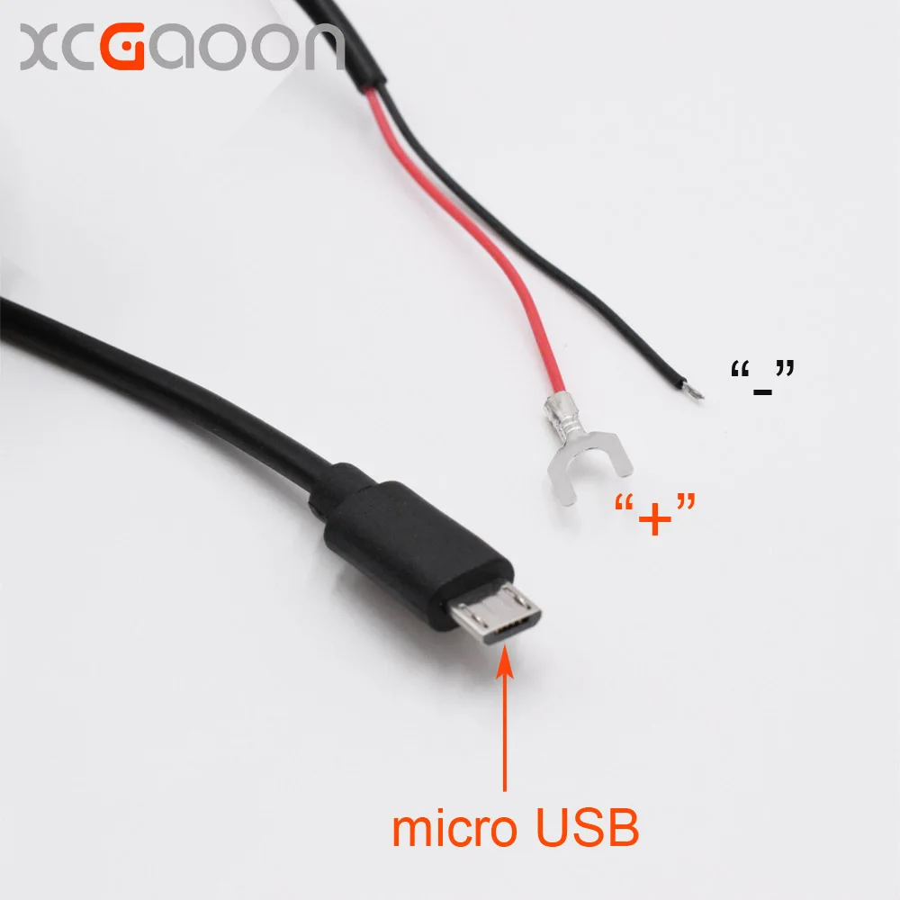 XCGaoon-وحدة محول تيار مستمر للسيارة ، إدخال 12 فولت 24 فولت 5 فولت 2 أمبير مع كابل USB صغير (مستقيم) ، حماية منخفضة الجهد ، طول 3.1 متر