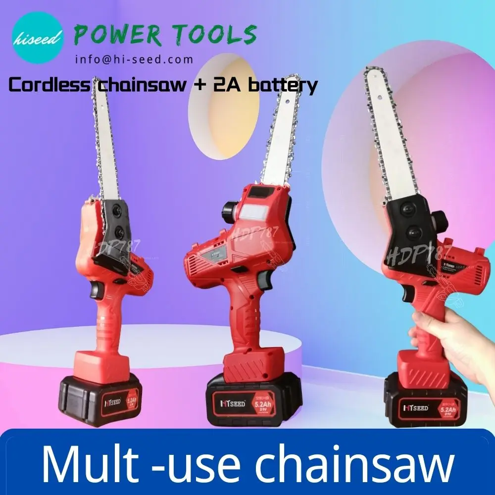 Pin Lithium Sạc Điện Không Dây 1 Cầm Tay Gia Đình Nhỏ Khai Thác Gỗ Cưa Xích Chạy Bằng Điện Không Dây Ngoài Trời Cây-Cắt Khai Thác Gỗ Thấy