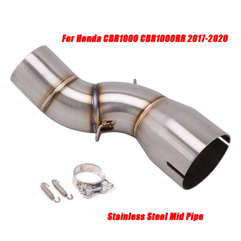 

Exhaust System Middle Pipe Modified For Honda CBR1000RR CBR1000 2017-2020 Motorcycle Stainless Connect 51MM Exhaust Muffler Tube