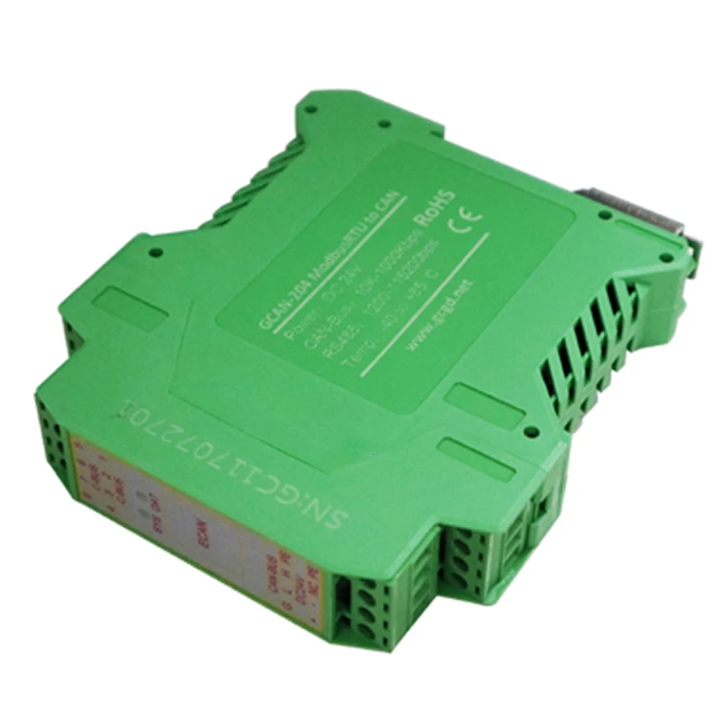 GCAN-20 Converter Standard Modbus Slave Station Serial Baud Rate: 600bps～115200bps