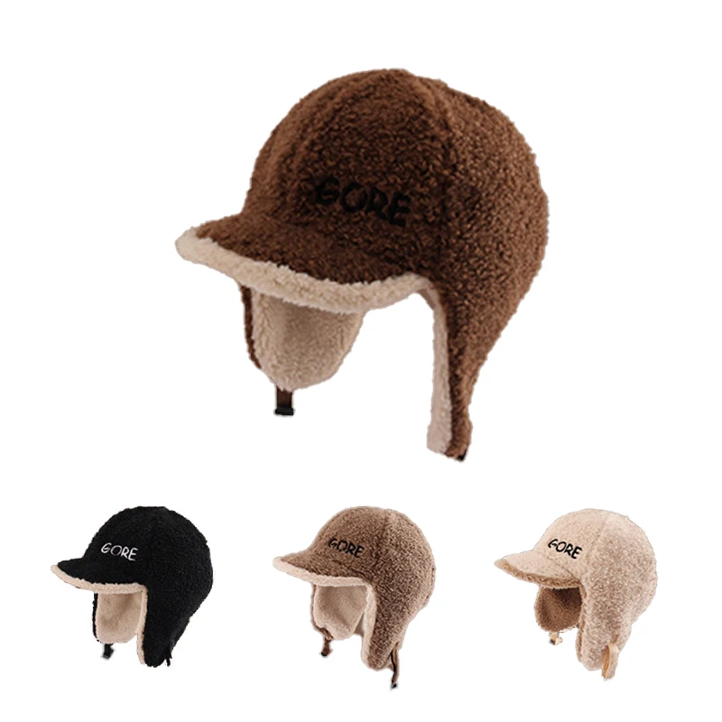 Autumn Winter New 모자 Cashmere Hat For Women\'s Russian Hat Men\'s Korean Casual Thickened Warm Earflap Hat Soft Pilot Cap