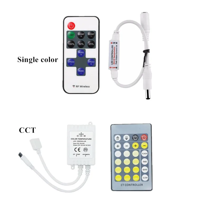 1 Piece RGB RGBW Remote controller RF 11 17 Keys  IR 20 24 40 44 Key remote control music CCT dimmer for SMD 5050 2835 LED Strip