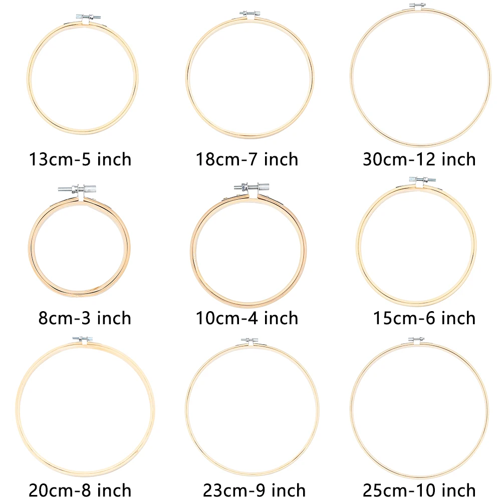 8/10/13/15/18/30cm Embroidery Hoop DIY Needlecraft Cross Stitch Machine Bamboo Frame Ring Round Loop Hand Household Sewing Tools