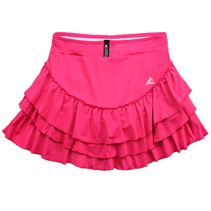 Quick Dry Sports Tennis Skirt Women Fluffy Cake Fitness Yoga Running Clothes Girl Badminton Solid Pleated Workout Skort