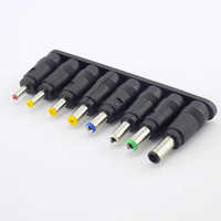 8 in 1 DC power jack female plug adapter Connectors 5.5X 2.1 MM to 6.3 6.0 5.5 4.8 4.0 3.5 2.5 2.1 1.7 1.35 Male Tips adaptor