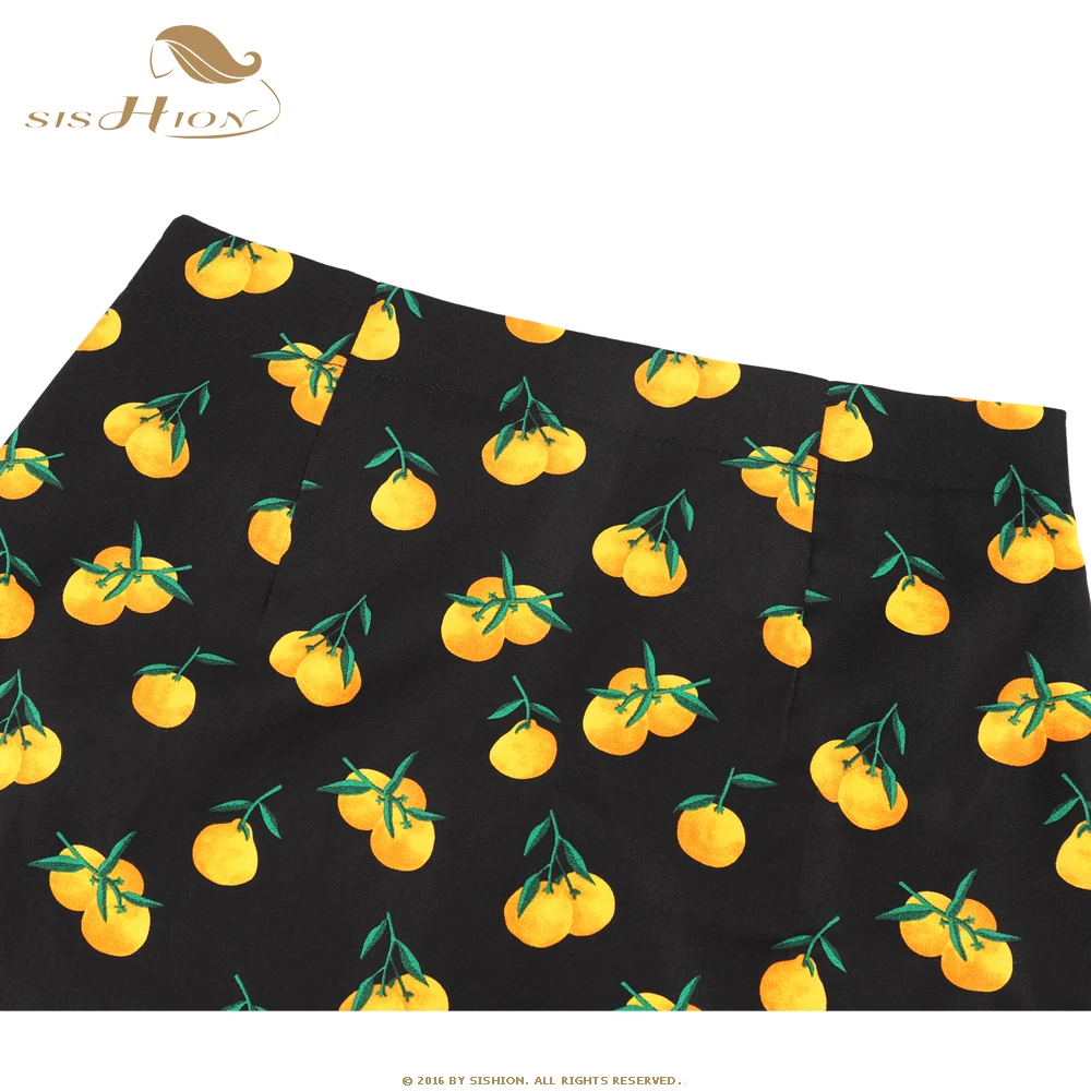 SISHION Dropshipping Floral Toucan Print Mini Rock SS0008 Baumwolle Vintage Schlank Retro Sexy Röcke Frauen Damen Frauen Rock Y2K – Detail 31