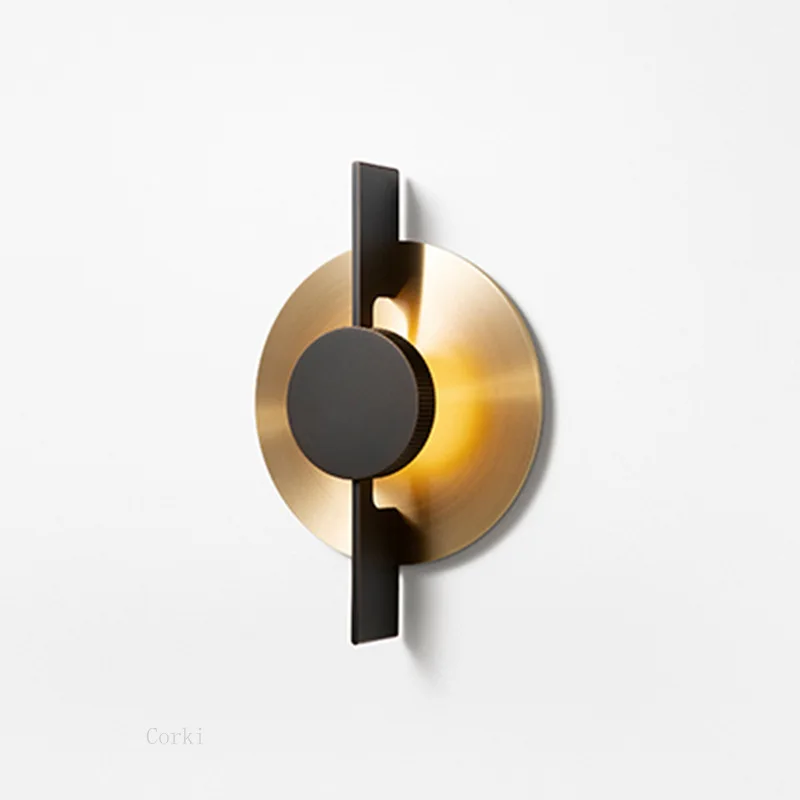 

Postmodern Luxury Iron Art Golden Black Metal LED Wall lamp Foyer Wall Sconce New Design Restaurant Corridor Wall lights Loft