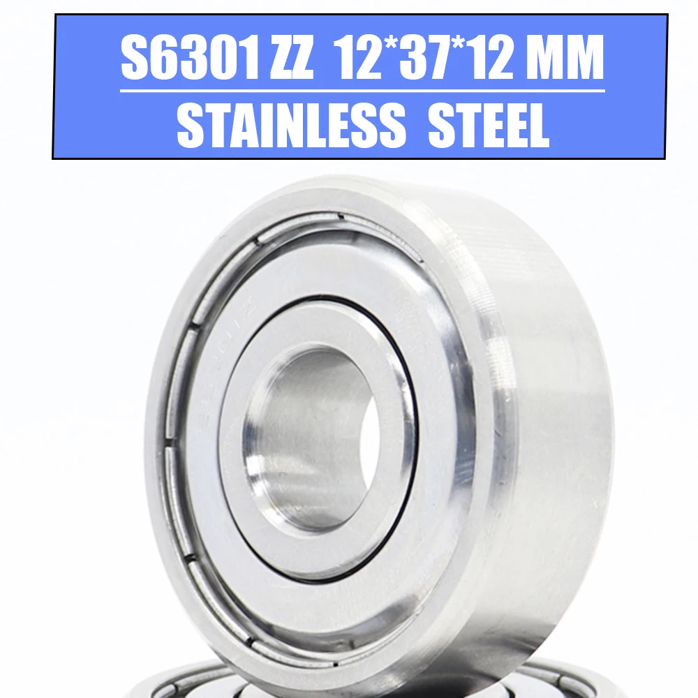 S6301ZZ Bearing 12*37*12 mm 10PCS High Quality S6301 Z ZZ S 6301 440C Stainless Steel S6301Z Ball Bearings For Motorcycles