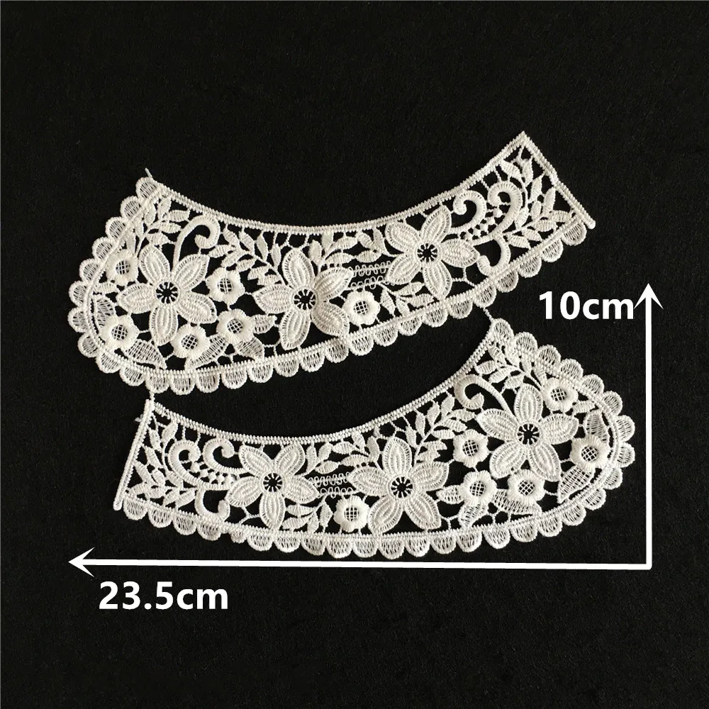 Black And White Neckline Lace Fabric DIY Hollow Lace False Collar Embroidery Applique Decoration Clothing Sewing Accessories