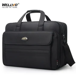 Men's Briefcase Male Large Shoulder Bag 17 Inch Laptop Bags Business Travel Handbags Multi-layer Multi-pocket Briefcases XA919ZC