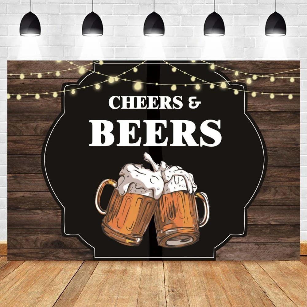 

Фон для фотосъемки в деревенском стиле с надписью «Homers and Beer»