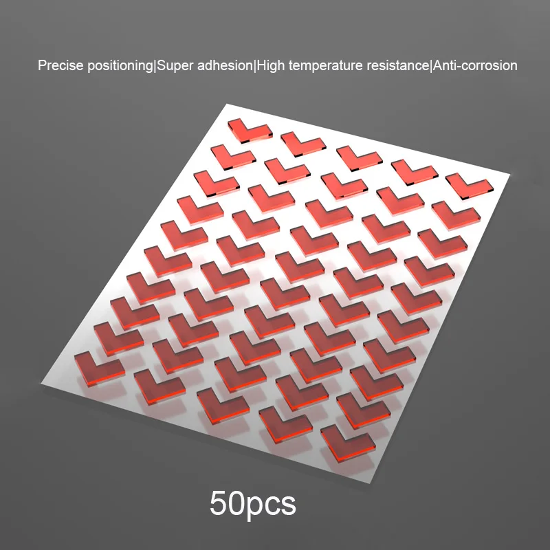 50 개/몫 IC 칩 Reballing 고정 스티커 고온 저항 3D 빠른 고정 홀더 솔더 페이스트 위치 스테이션
