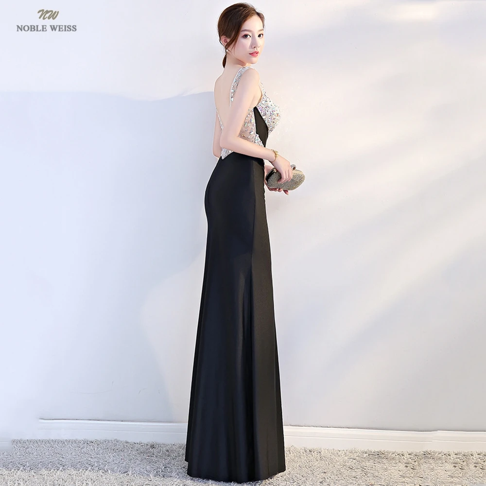 Dresses Woman Party Night V-Neck Floor-Length Prom Dresses Beading Sexy Long Dress