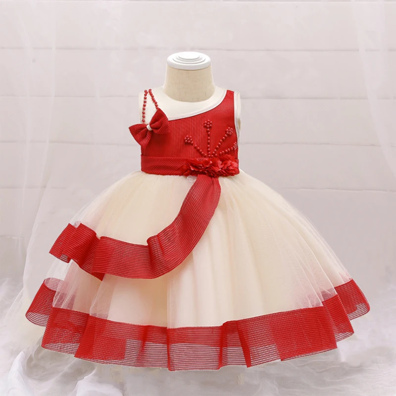 

0-24M Little Girls Dress Newborn Infant Dress For Baby Girl Baptism Lace 1st Birthday Princess Dresses Flower Wedding Dress