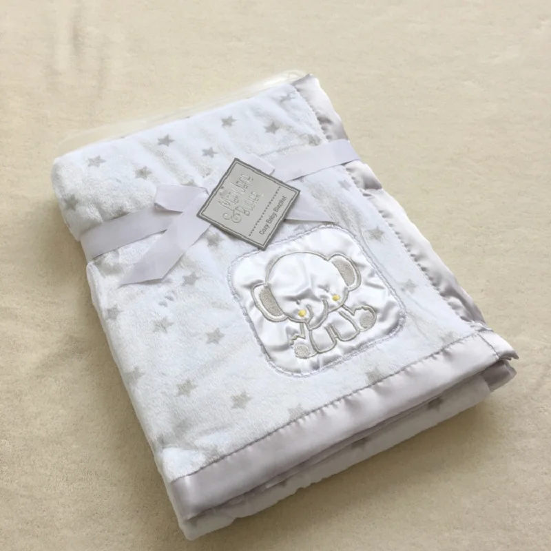 Baby Deken Pasgeboren Baby Inbakeren Wrap Thermische Zachte Fleece Winter Baby Beddengoed Cover Ontvangst Wieg Quilt Kinderwagen Deken