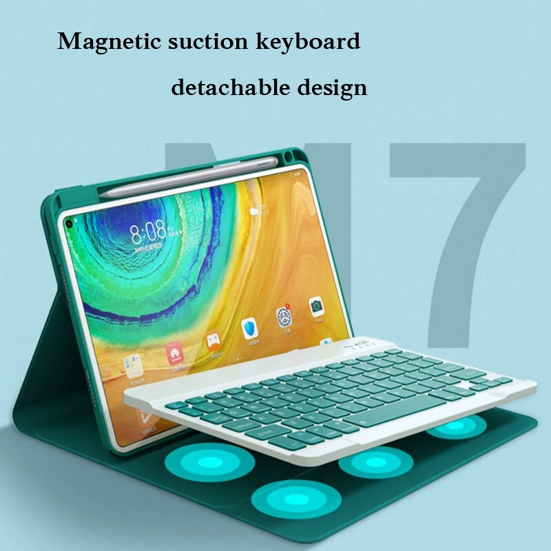 

Wireless Keyboard Case For Huawei MatePad 10.4 11 Pro10.8 12.6 10.1 12.6 Honor V7PRO Glory 6,Magnetic Bluetooth Keyboard Cover
