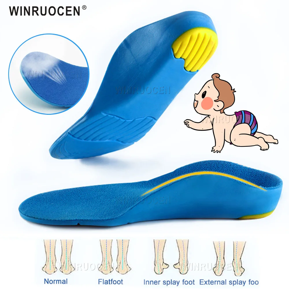 WINRUOCEN-plantillas para corrección de pie plano para niños, soporte para arco Valgus, ortesis, cuidado del pie, recomendado por el médico