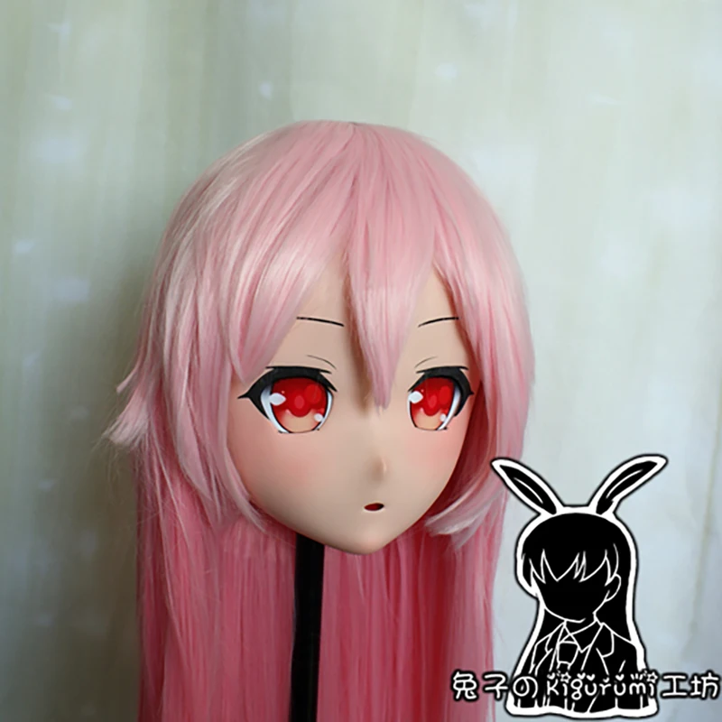 (RB666)Quality Handmade Female/Girl Resin Japanese Anime Cartoon Character Cosplay Yuzuriha Inori Kigurumi Mask