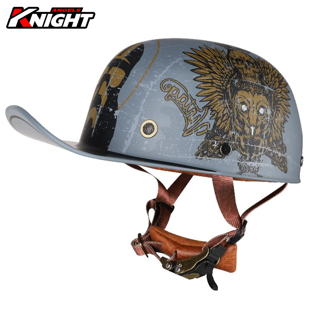 

Motorcycle Helmet Casco Moto Vintage Street Motocross Baseball Cap Moto Open Face Helmet Fashion Biker Motorbike Half Helmet