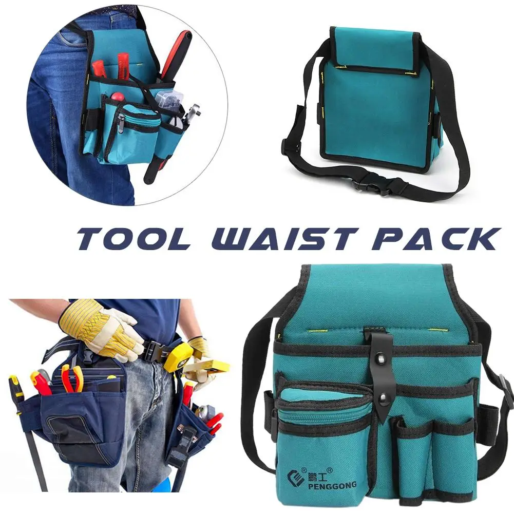 Cinto bolsa saco de armazenamento à prova dwaterproof água organizador broca chave de fenda kit utilitário pacote cintura eletricistas ferramentas